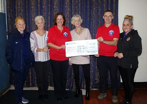 Presentation Of Charity 2950 Cheque To Bolton Mountain Rescue